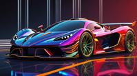 designed by Emma R os, digital art, Complementary hypercar, concept art