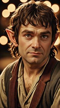 Grumpy Male Hobbit, he is winking, in Takchita, at Twilight