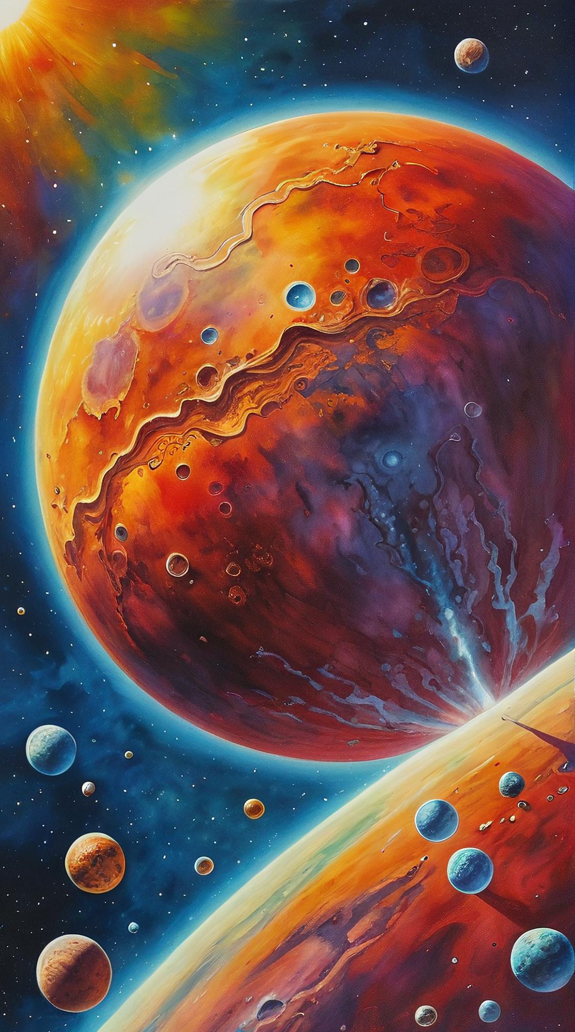 masterpiece Water color painting, Planet Mercury, Summer, Magical