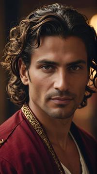 art by Katia Chausheva, David Michael Bowers, Rule of Thirds, close up of a Roma Man
