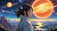 digital art, Astonishing Meiji Era gelatin, Wide view, Sci Fi