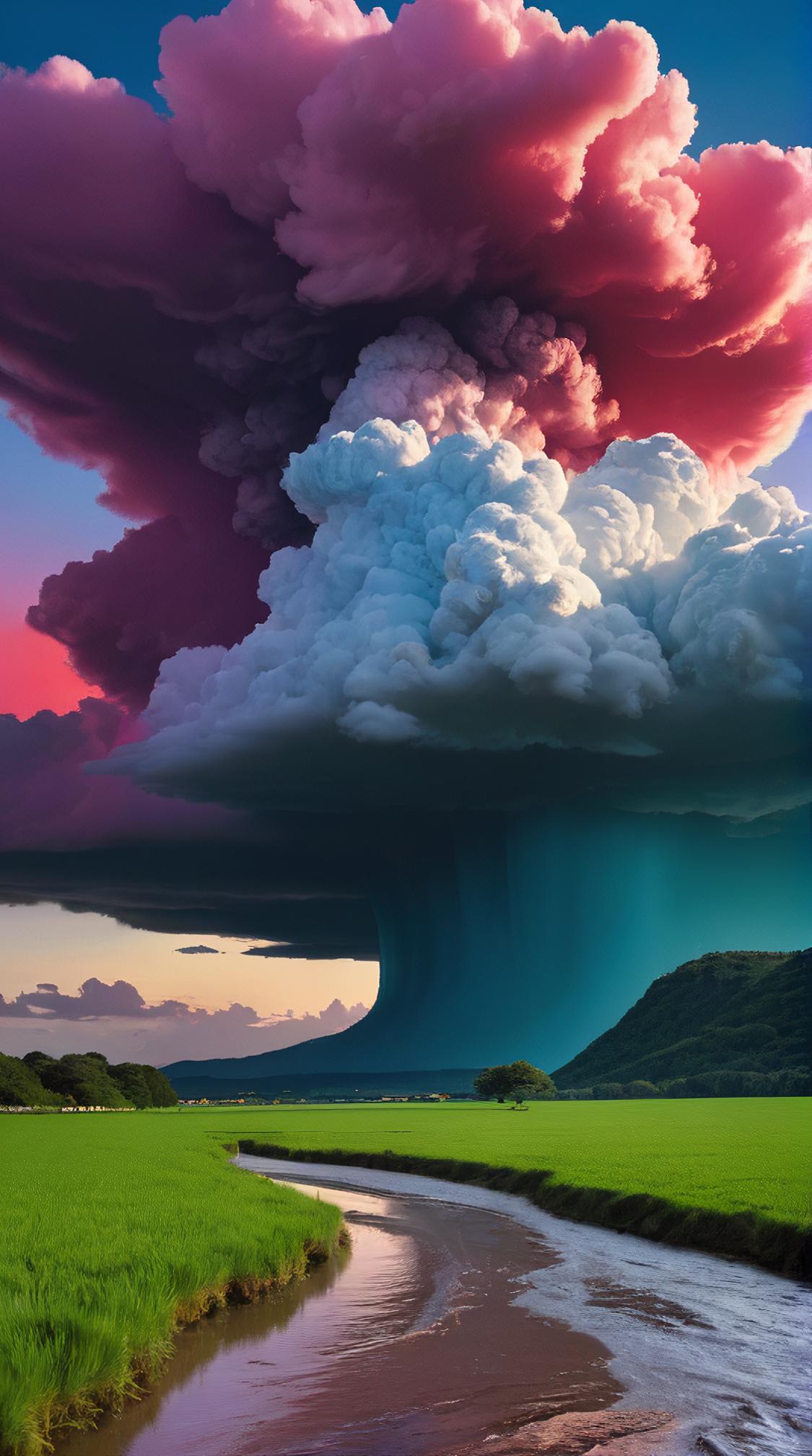 melanin art by Isaac Julien and Nicolaes van Verendael, landscape of a Floodplain and San Sebastian, Ancient, Interstellar cloud background
