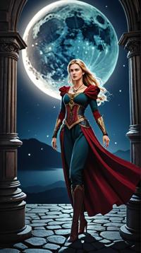 Wrath of Marit Lage , Fantasy, Moon in the night, Wide view