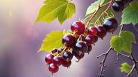 digital art, majestic, Lace trimmed Blackcurrant, Foggy