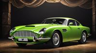 by Ken Sugimori , digital art, vignette, Petrified Aston Martin