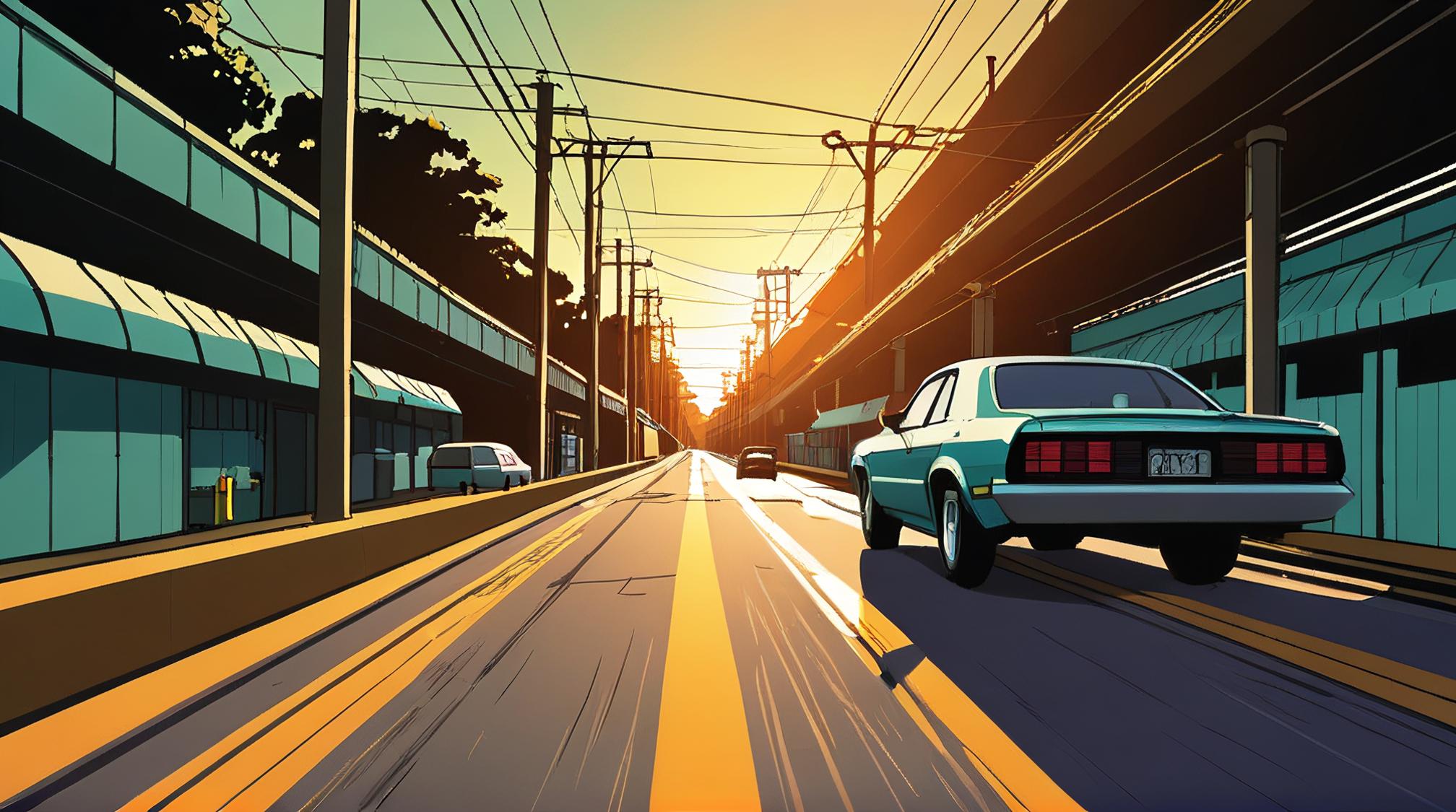 digital art, traditional Honduran Highway, very Radiant, Sunny