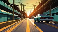 digital art, traditional Honduran Highway, very Radiant, Sunny
