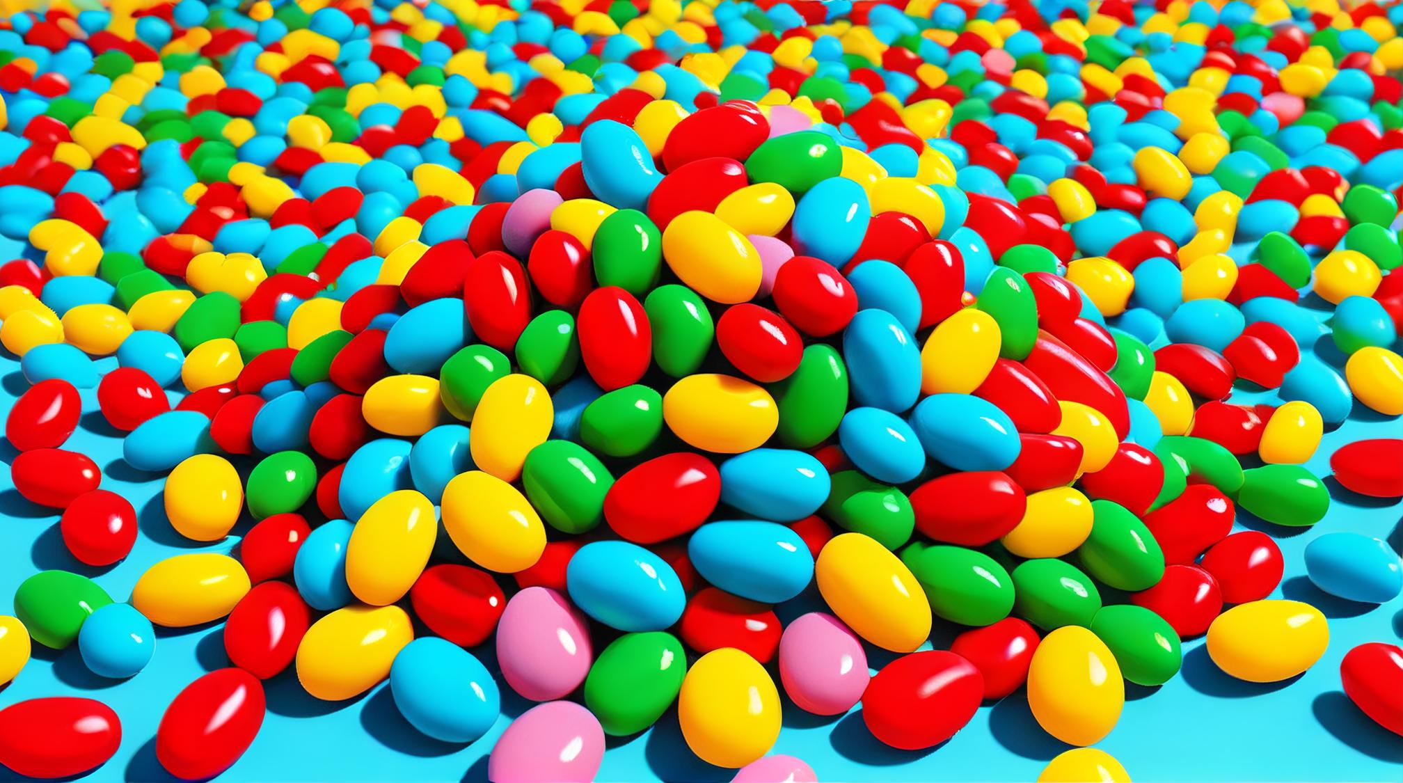 designed by Yuki Katsura and Yoh Nagao , digital art, POV shot of a lowborn Italian jellybeans, smooth