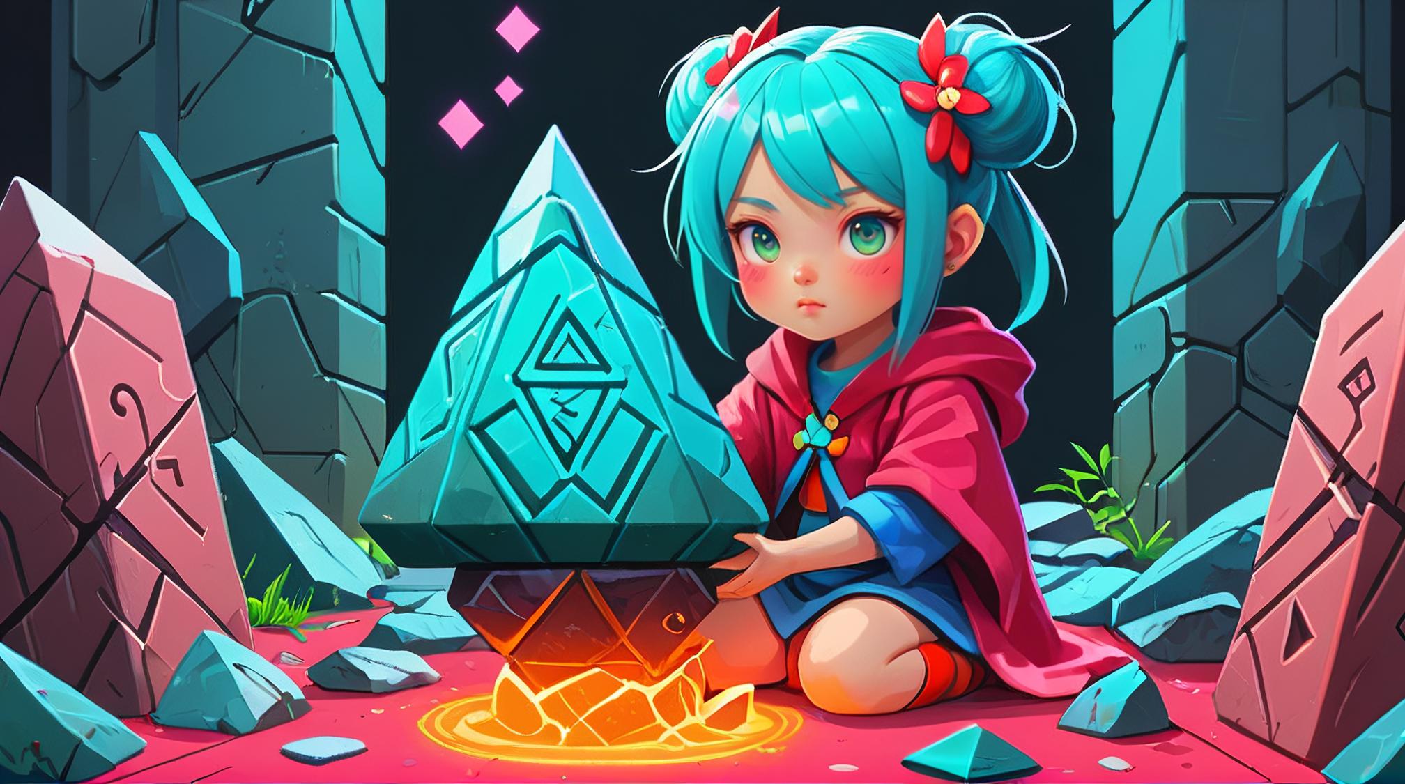 stylized by Hikari Shimoda, digital art, lowborn Runestone, Cozy