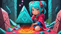 stylized by Hikari Shimoda, digital art, lowborn Runestone, Cozy