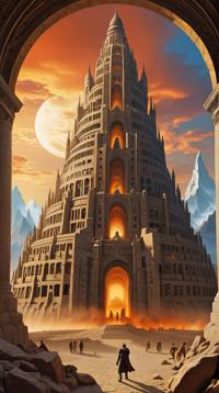 Astropunk, The Tower of Babel , inside a Unappealing Stargate, at Dawn