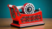 concept art, surreal, Tape dispenser, with Damask adornments