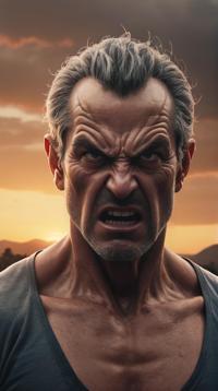 Angry Man, , at Dawn, deep focus