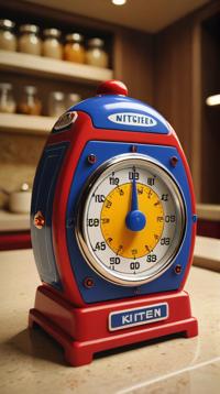 Kitchen timer, the Kitchen timer is Encapsulated, from inside The Acropolis, deep focus