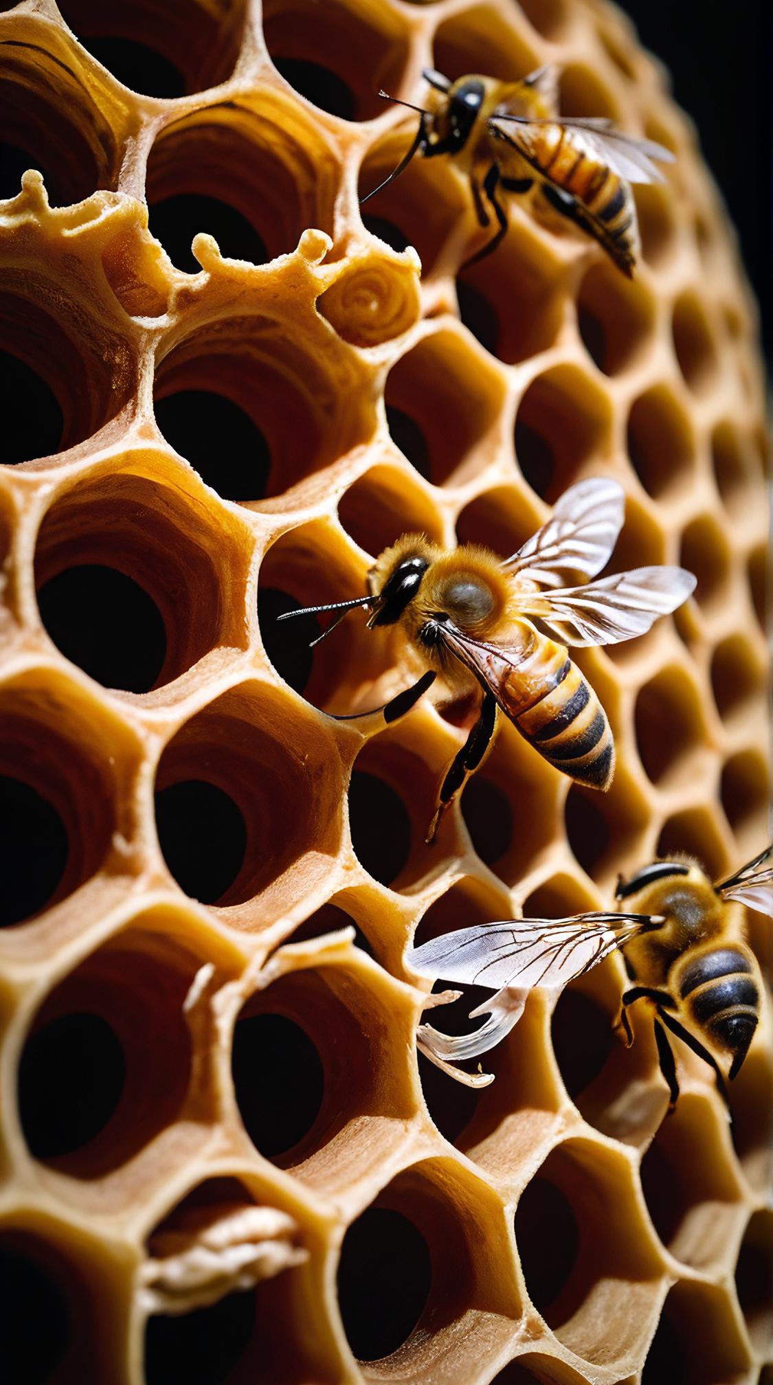 Raw digital photo, medium close up shot of a Honeycomb , the Honeycomb is Feathery, it is made by Konami