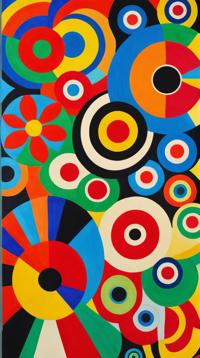 art by Sonia Delaunay , cubism art, Drawing, Dota style of a Impeccable Talisman Dreamcatcher