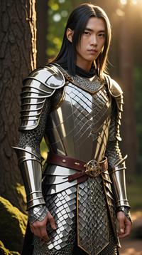 slender Noboru, Lovely, he is dressed in his Chain mail, unique