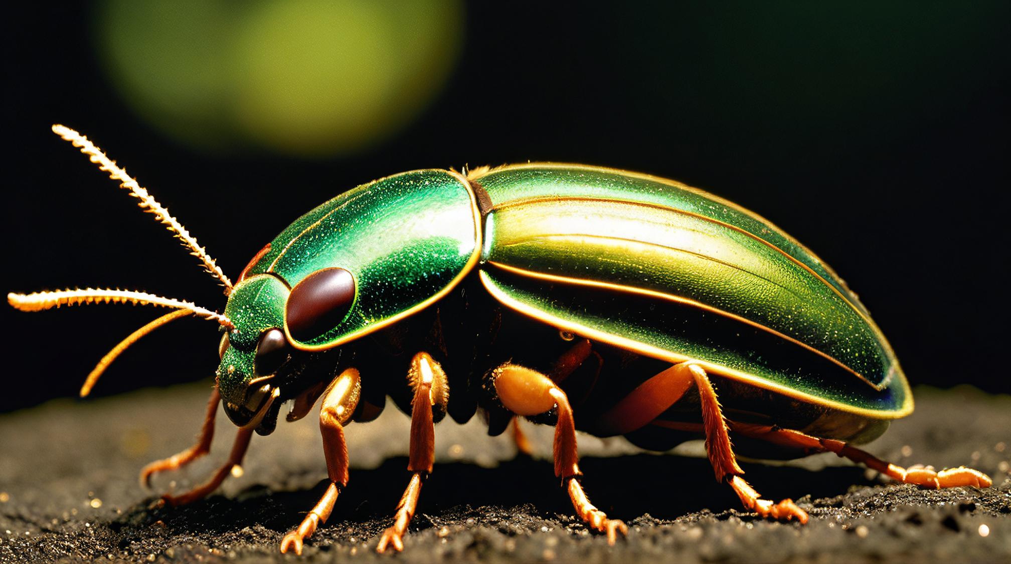 art by Chung Shek and Susan Seddon Boulet, photograph, Ancient June Bug, Very wide view