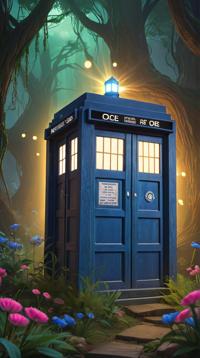Game art, TARDIS, Rusticcore, Ethereal Lighting