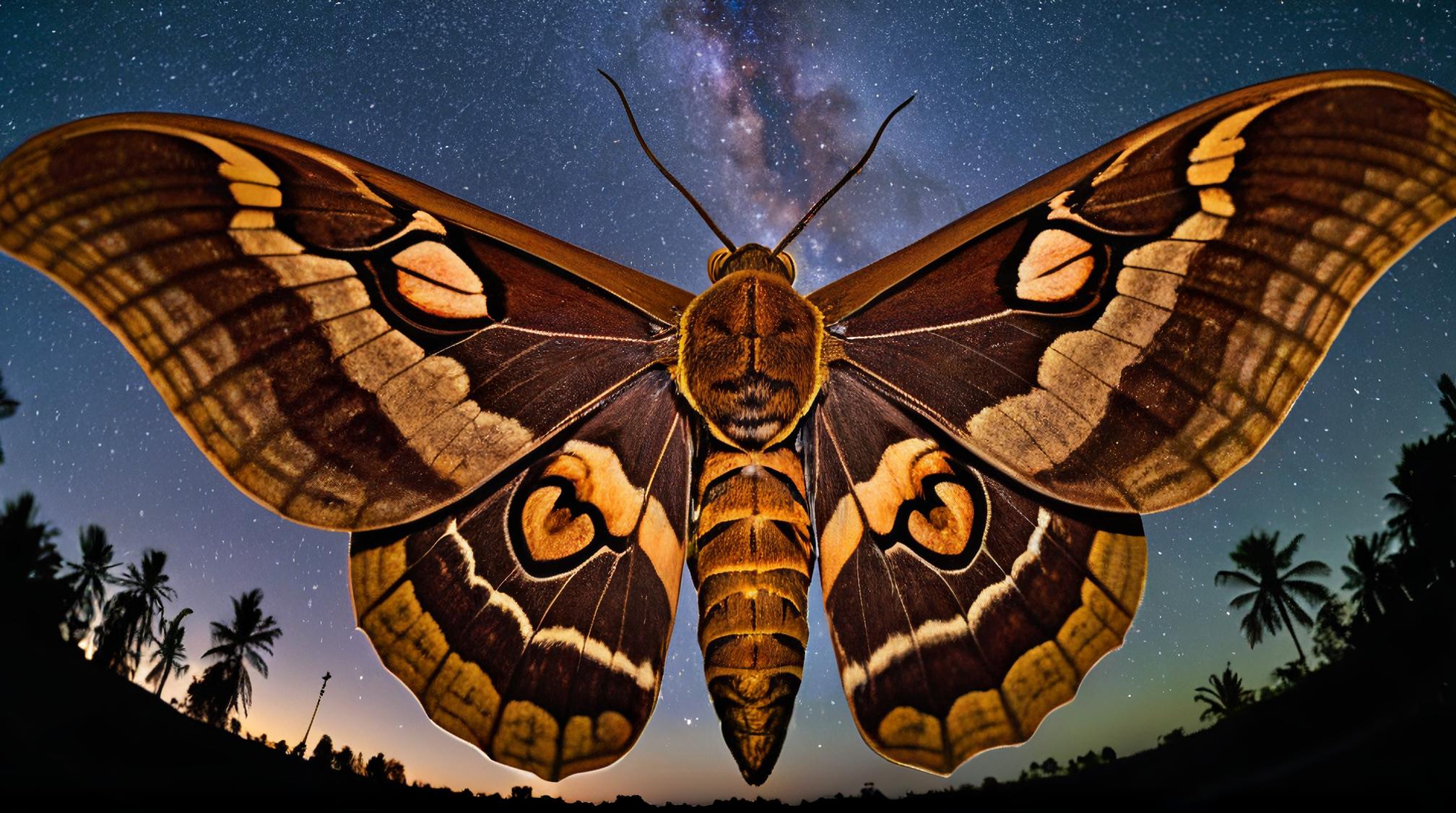 photograph, were Hercules Moth, it is Tropical, Stars in the sky