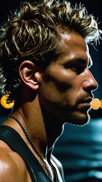 photograph, profile of a small Grunge Personal trainer Male Redguard, he is Geeky,