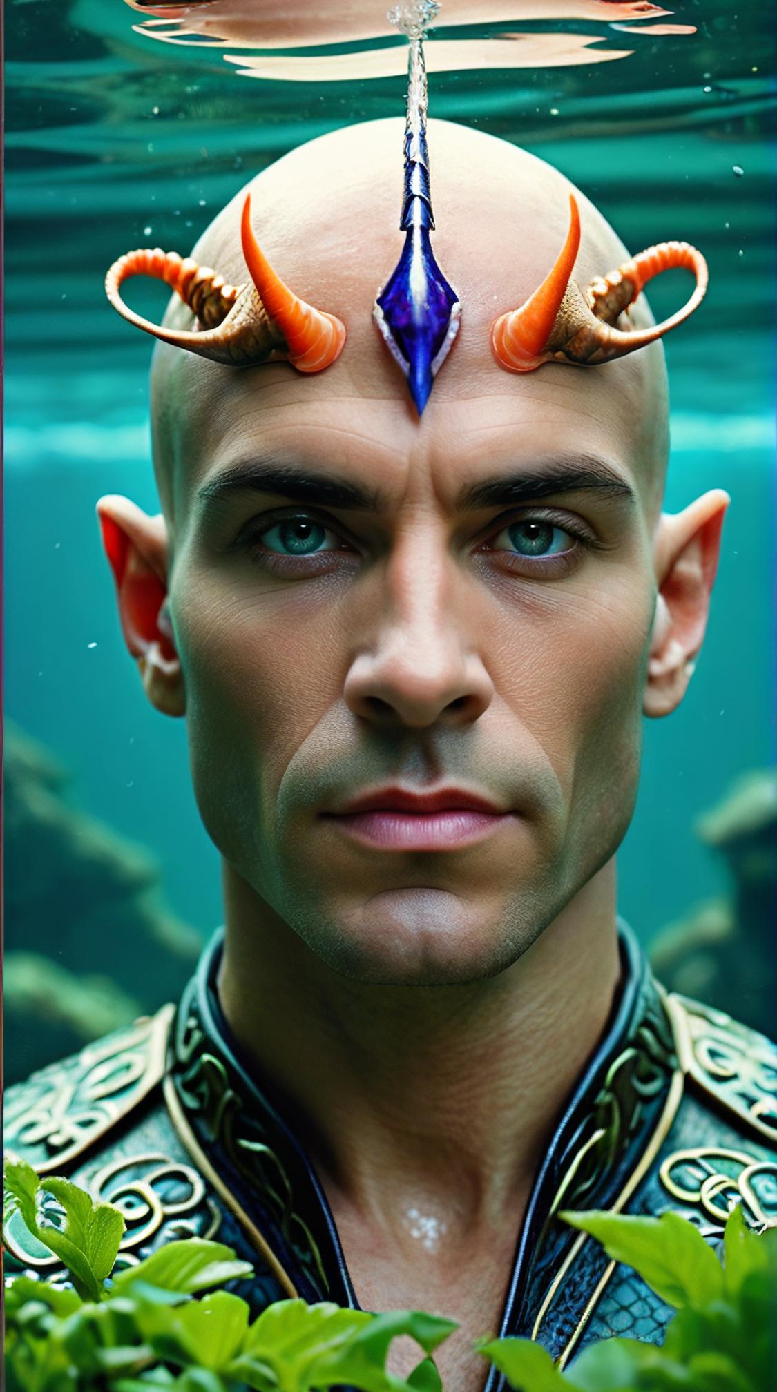 photograph, Fantasy Handsome Male Dwemer Spyro the Dragon , intricate background, Bald hair styled as Straight