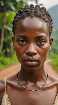luminism art designed by Terry Redlin and Asher Brown Durand, POV shot of a fit Burundian David , she is Dirty, Hurricane