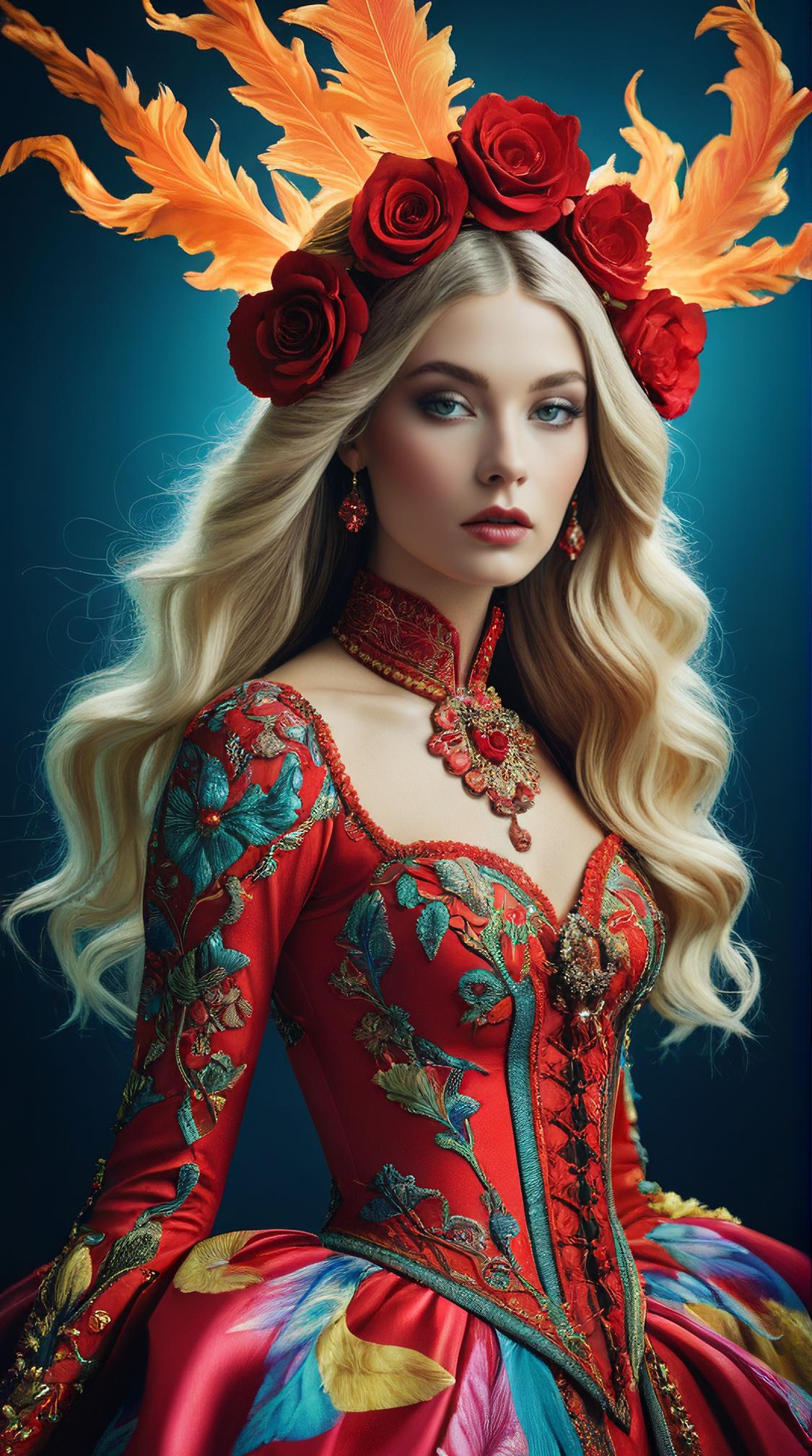 art by Bella Kotak, Fashion photography of a Vibrant supermodel, wearing fashion outfit, Smoky Conditions