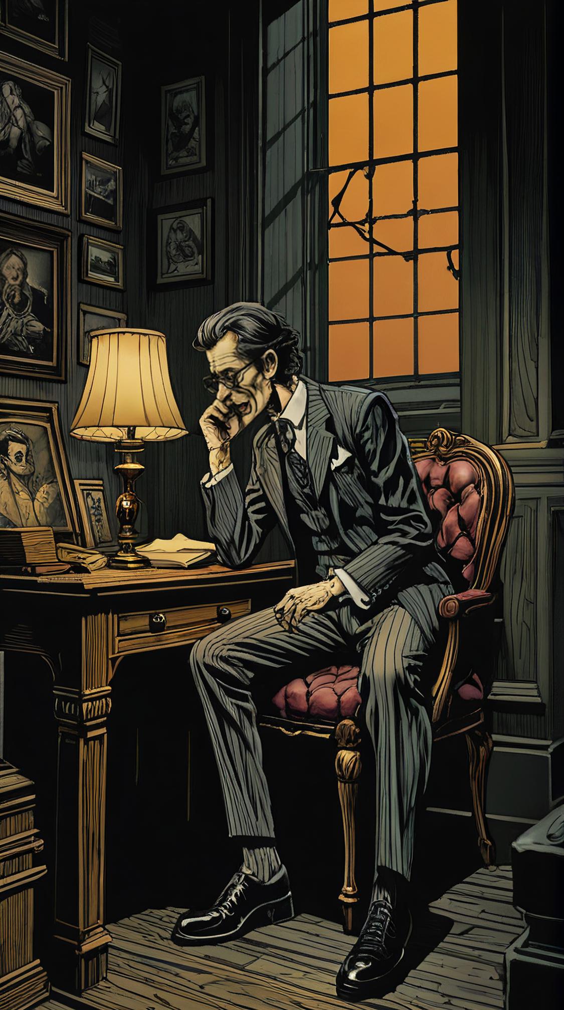 detailed art stylized by Robert Crumb and Carlos Schwabe, comics art, Iridescent If I should die, think only this of me That there s some corner of a foreign field that is forever England