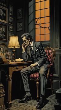 detailed art stylized by Robert Crumb and Carlos Schwabe, comics art, Iridescent If I should die, think only this of me That there s some corner of a foreign field that is forever England