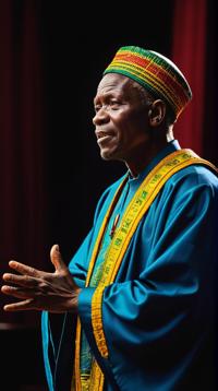 traditional Tanzanian Speaker, Very wide view, L USM, highly contrasted