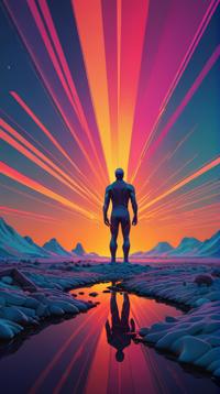 dramatic Vector Art, wide shot of a Holidays of Future Passed , at Dawn, Wide view
