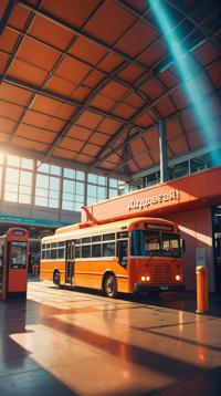 majestic, Warm Glam Bus station, award winning, deep focus
