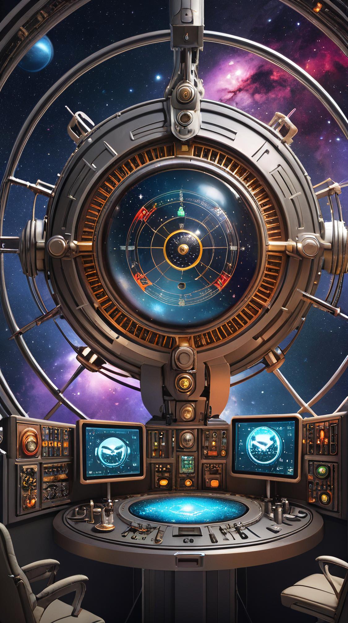 Realistic S Deep Space Communication Hub, epic, contemporary fine detail, magical atmosphere