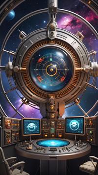 Realistic S Deep Space Communication Hub, epic, contemporary fine detail, magical atmosphere
