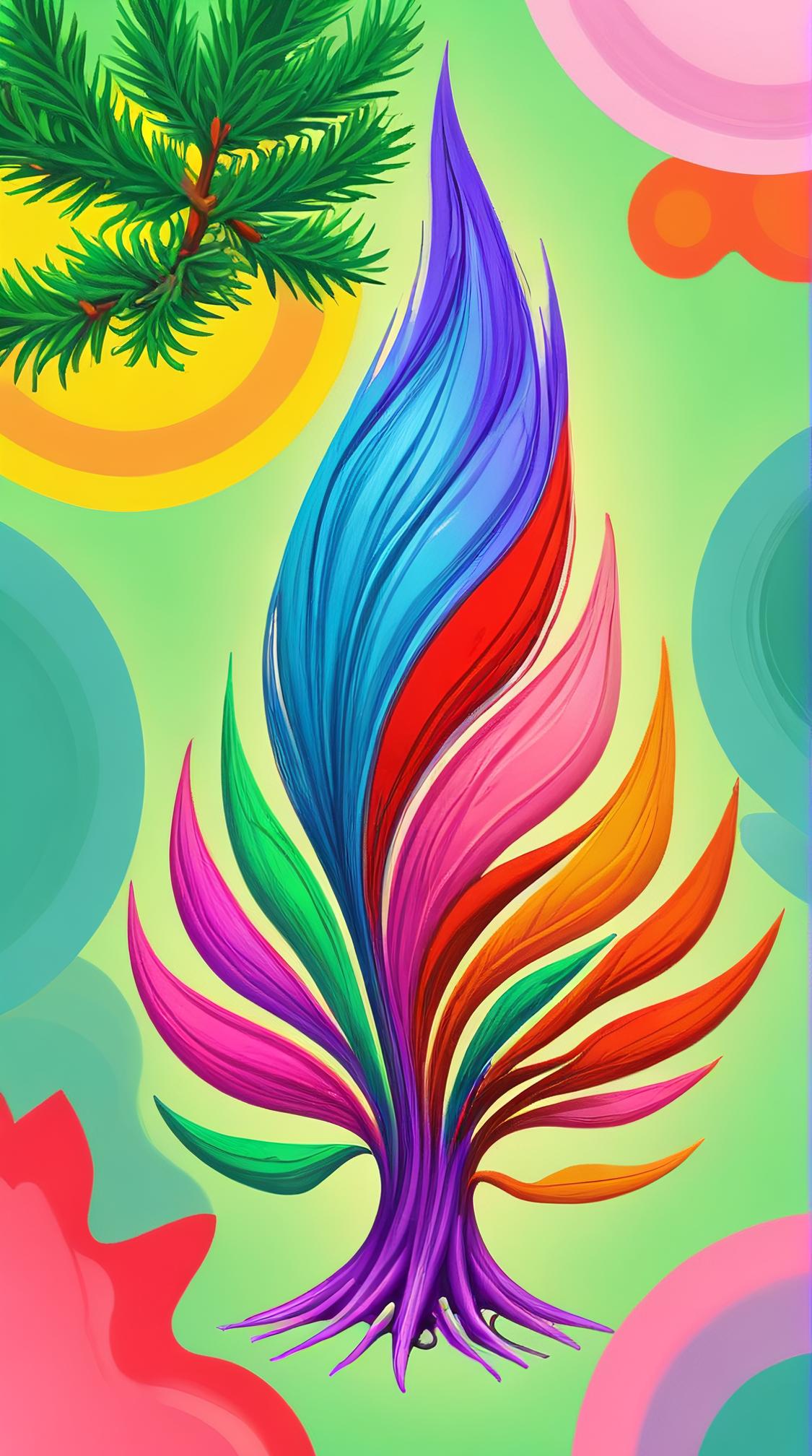stylized by Ross Draws, Flamboyant Hummingbird feeder Yew , ultrafine detailed, Abstract Art