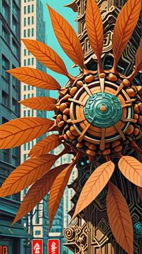 art by Atelier Olschinsky , digital art, modelshoot style shot of a Pressured Oriental Chestnut , it is detailed with Nylon Sandstone patterns