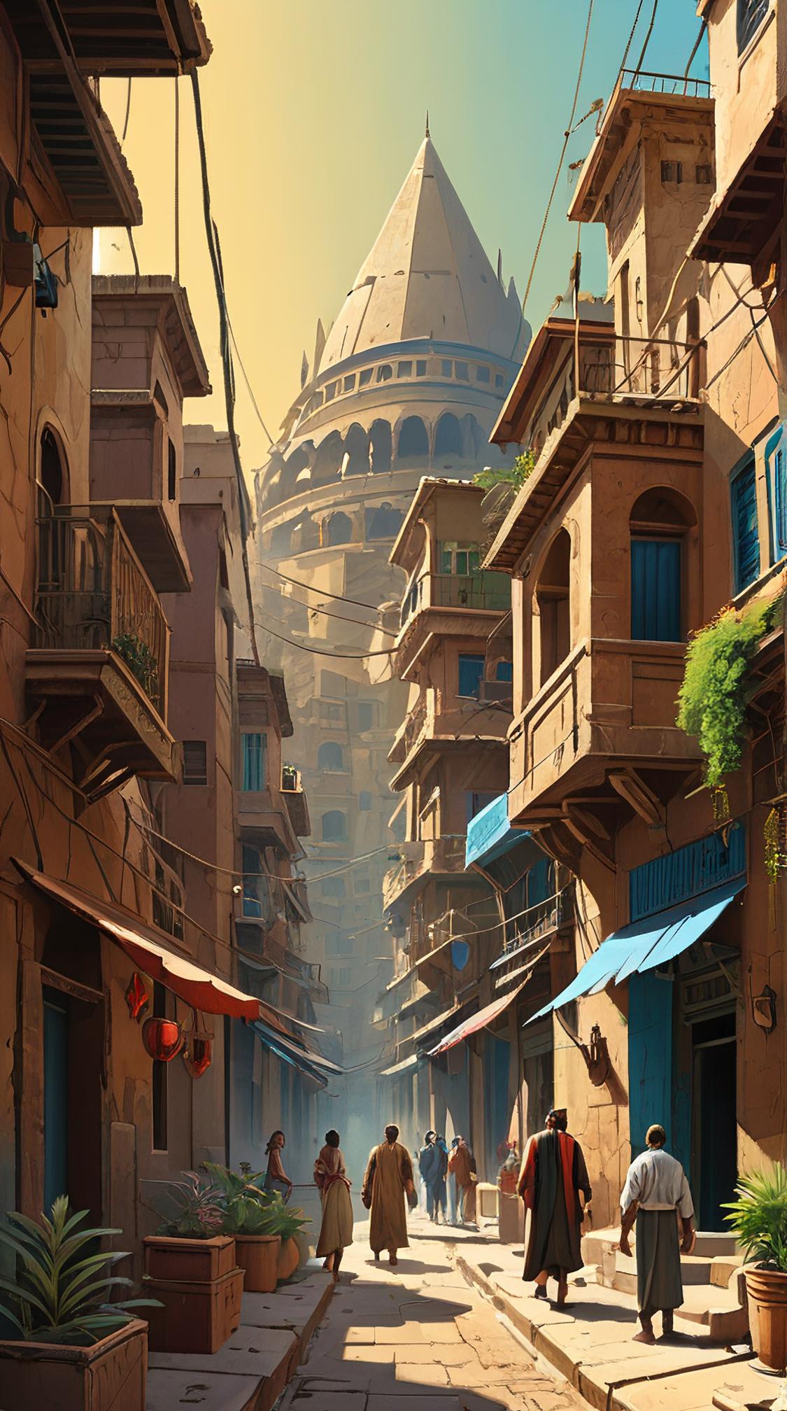 Vector Art, Mr Ruggerio s Neighborhood , it is Original, inside a Coptic Cairo