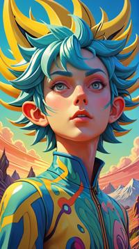 D Rendering, masterpiece, Noxious Parasite Pok mon Elf, Sun in the sky