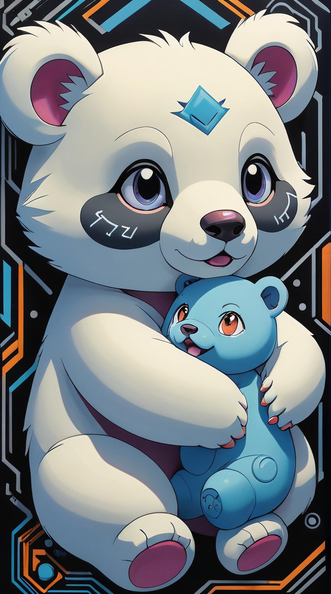 On pale black paper, Oshawott, Comforting, Evil