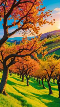 hillside, Grouchy Emo Orchard, Vivid, F
