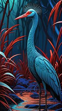 Terrorwave, Awful Brolga, deep focus, fantasy art stylized by Peter Jackson