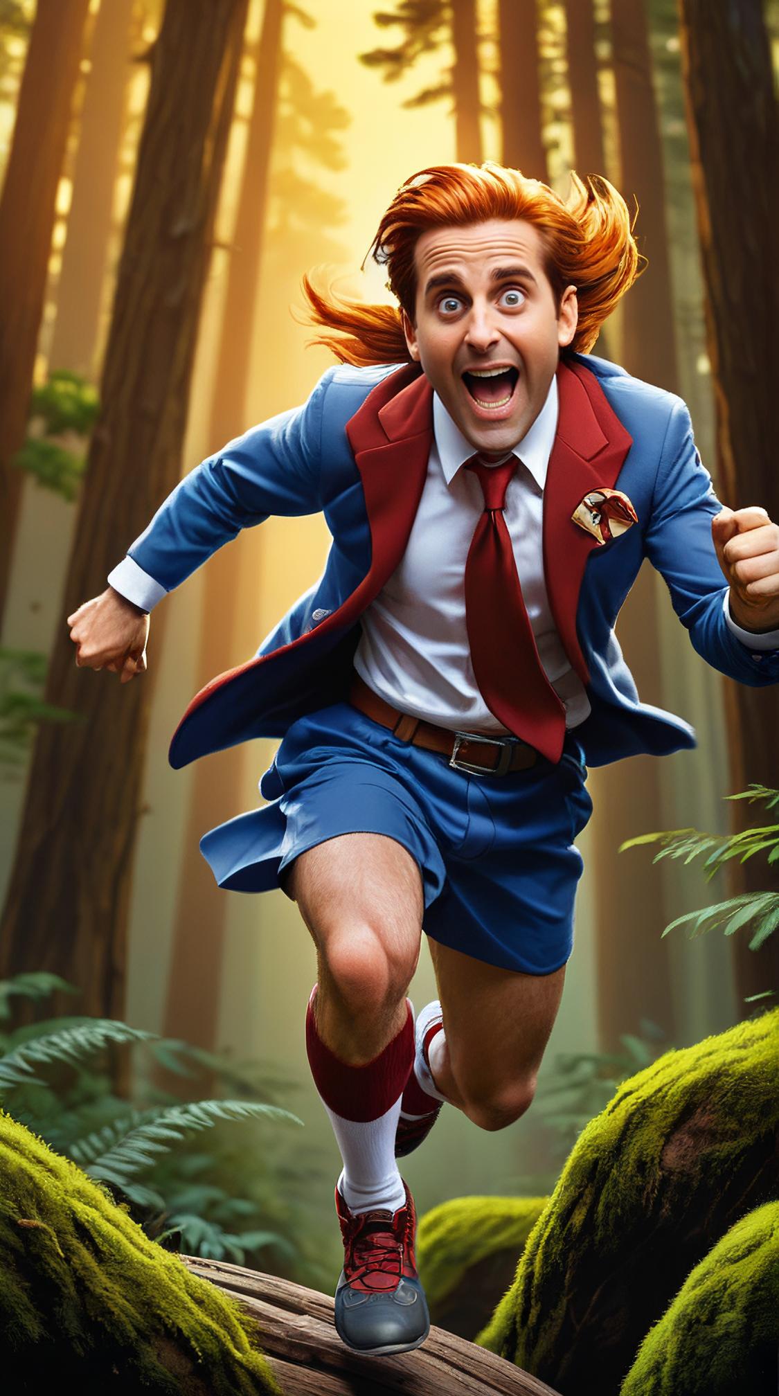 stylized by Rob Hefferan, Todd Nauck, Digital painting, close up of a Dreamlike athletic Michael Scott Gnome