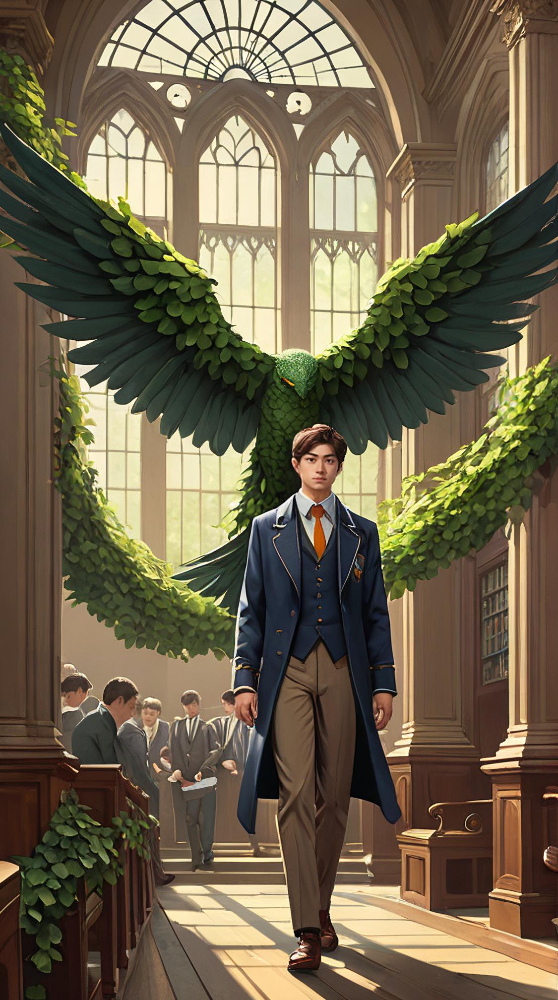 by Yumihiko Amano and Alena Aenami , Academia, concept art, Spiritual The Wings of Crushing