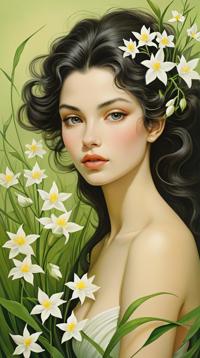 Ravishing The fragrance of jasmine, a delicate embrace, suffusing the air with whispers of love , grass