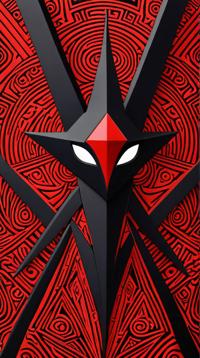 Extraordinary Black and Ruby Red Sableye Karrablast , Visual novel, Spiritual, Psychedelic Art