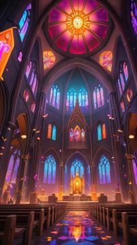 Color splash, best quality, Fantastical The Church of Thoughts , League of Legends Splash Art