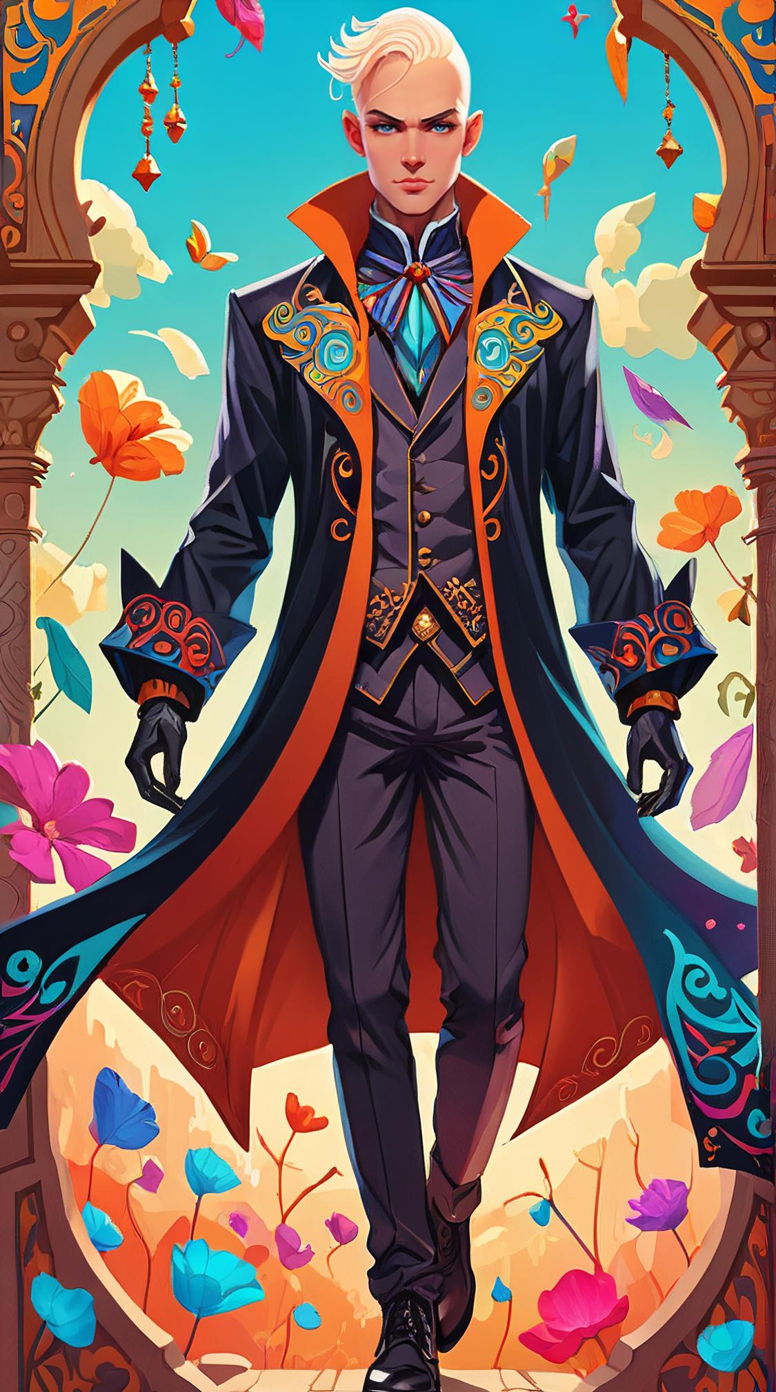 designed by Ross Tran and Lois van Baarle, fairy tale, silhouette, thin Libyan Isaac