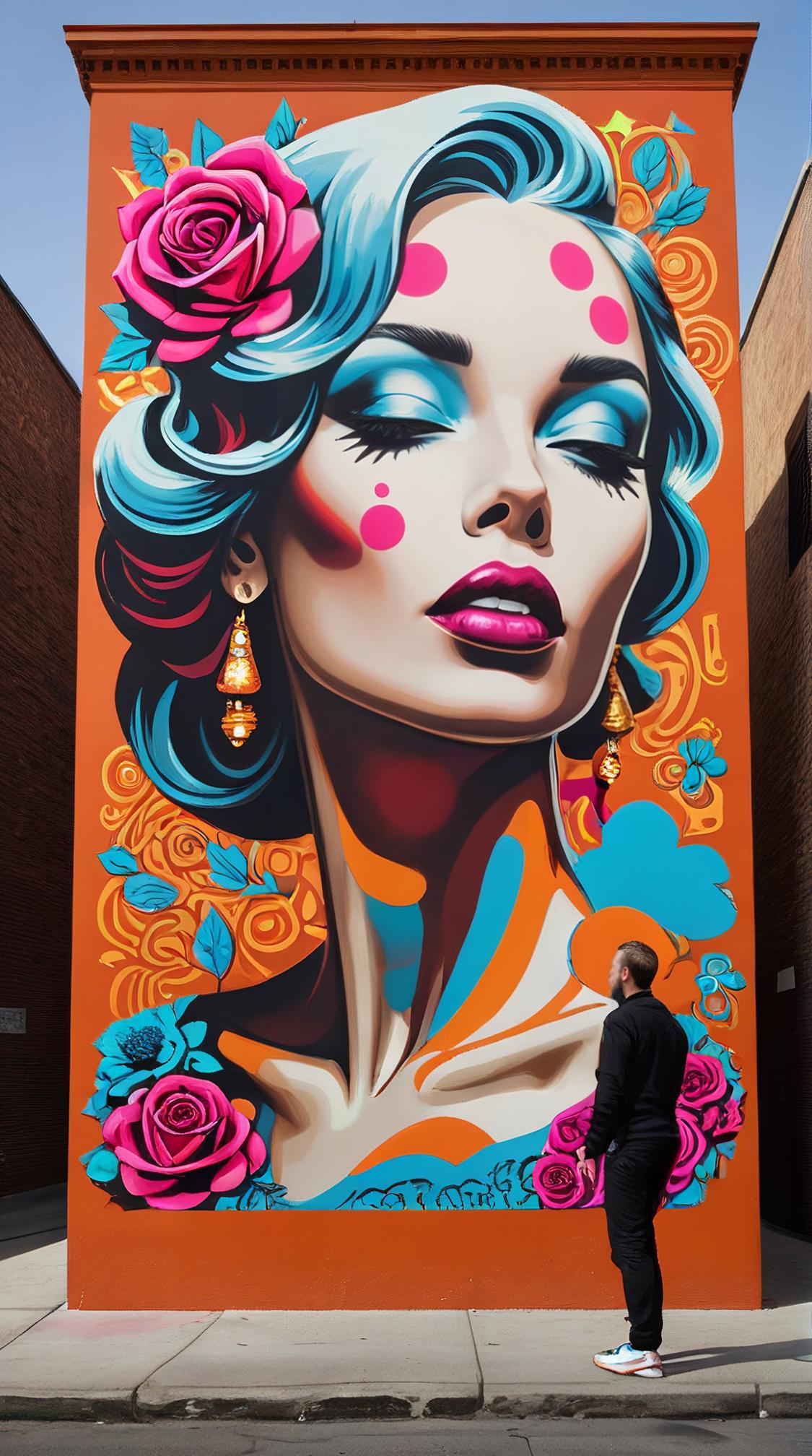 street art designed by Tristan Eaton, pop art, surreal, Lifeless The Concept of Grace