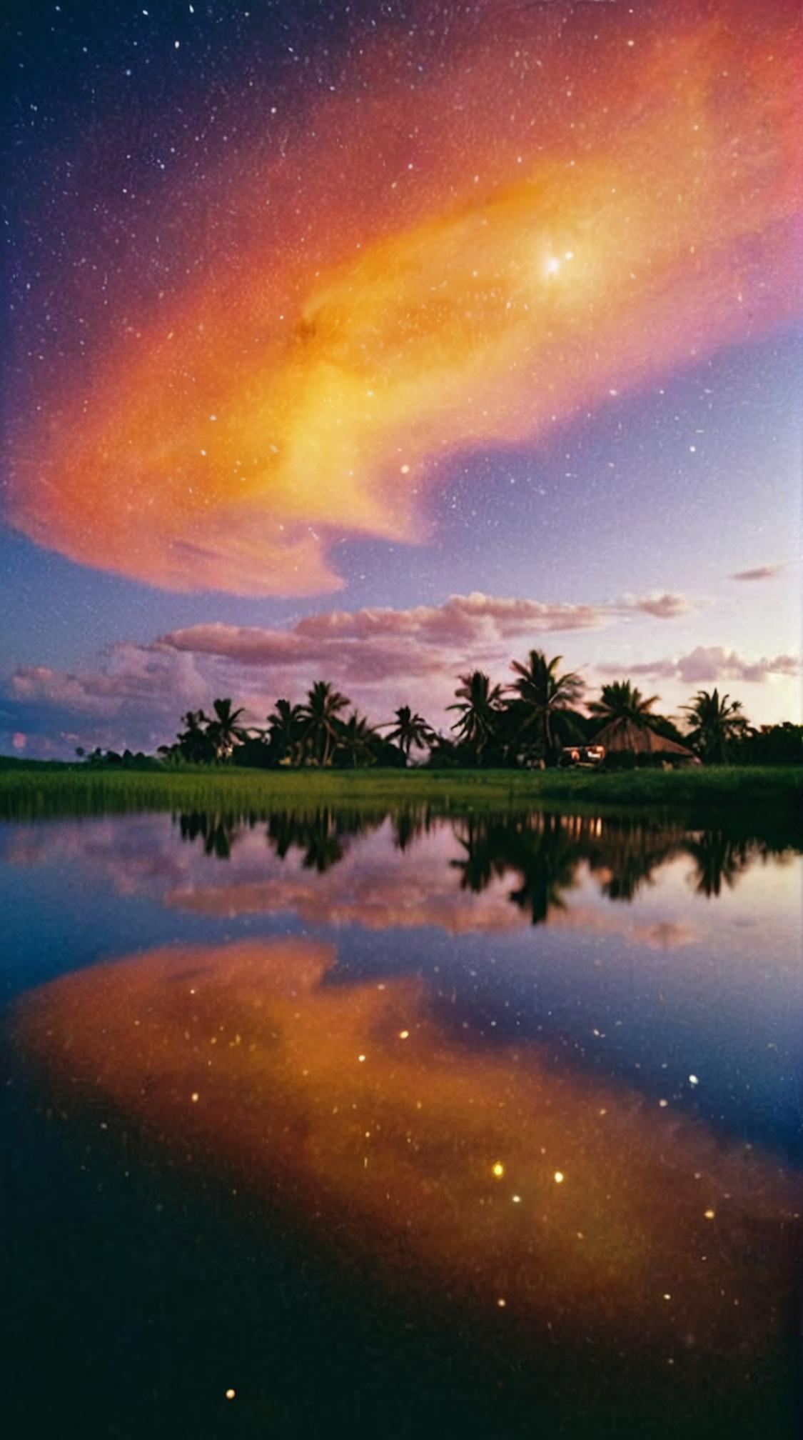 photograph, masterpiece, landscape of a Macei , near Vivid nebula